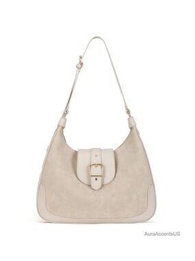 Large Hobo Handbag Women Suede Faux Leather Shoulder Bag
